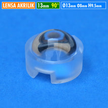 Lensa 13mm Mini 90 Derajat Convex Concave Lens Transparan LED HPL 1W 3W 5W PMMA Akrilik Tahan Panas PNP Tanpa Lem