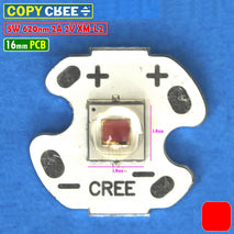COPY CREE 5W Merah 620nm XM-L2 T6 XML2 Red Mata LED Senter 16mm 2A