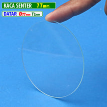 Kaca Senter 77mm Depan Kepala Led Dony Luby Surya Kawachi Bulat Datar Diameter 77 mm Tebal 1.7mm