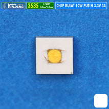 Chip Led Yinding Putih 10W SMD 3535 3V 6000K 6500K Bulat Spare Part Senter DRL Lampu Sorot Tembak Senja Kota Utama HeadLight