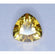 Mata Berlian Liontin Anting Trillion Kuning Emas 7 mm Cubic Zirconia