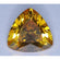 Mata Berlian Liontin Anting Trillion Kuning Emas 10 mm Cubic Zirconia