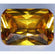 Akik Octagon Cincin Liontin Anting Kuning Emas 10x14 mm Cubic Zirconia