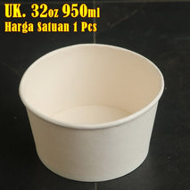 Paper Soup 32 Oz Bowl Mangkok Kertas 32oz Kuah Sayur Mie Bakso Panas