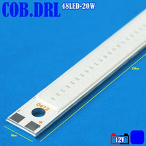 DIY 12V Blue DRL COB Strip Biru HighPower 15 Watt 12cm 48 Led
