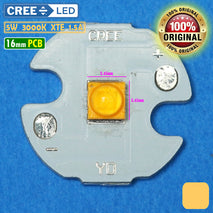CREE 5W XT-E Warm 3000K XTE Hangat Mata Led Sorot Tembak 16mm 1.5A