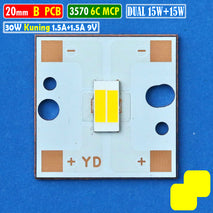 MCP B 3570 20mm 30W 6C Dual Kuning Kuning LED Laser BiLED RTD AES 9V