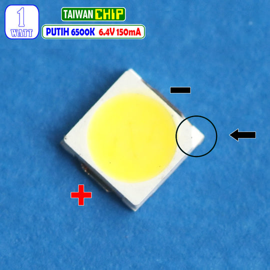 Smd3030 Inner SMD 3030 SMD3030 1W 6 Volt 6V Putih WHITE 6000K 6500K Taiwan 150mA ...