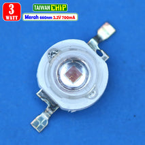HPL 3W 660nm 665nm Merah Grow Deep Red LED Tanaman Coral Rem Taiwan