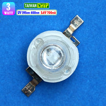 HPL 3W Led 395nm 400nm UV UltraViolet Lampu Led Pengering Curing ePoxy Resin Cat Tinta Lem Oca Kutek PCB Nail Dryer Ultra Unggu Taiwan