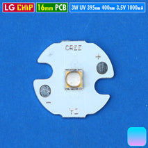 Led UV 3W 395nm 400nm 16mm 3535 UltraViolet Lampu Led Pengering Curing ePoxy Resin Cat Tinta Lem Oca Kutek PCB Nail Dryer Premium LG Chip