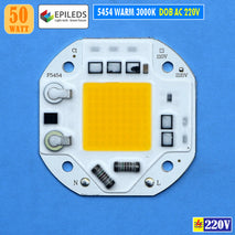 Led AC 220V 50W 3000K 3500K Warm Kuning Hangat Led 5454 Taiwan Chip DOB Tanpa Driver Mata Lampu Led Taman Sorot Tembak Display Kabut PJU Stadion Lapangan