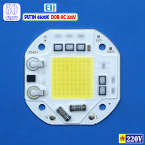 DOB 5454 50W Led 6000K 6500K Putih AC 220V Mata Lampu Led Taman Sorot Tembak Display Kerja Gudang PJU Stadion Lapangan Panggung Pabrik Eti