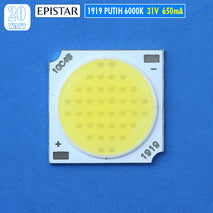 COB 1917 1919 20W LED Putih 6000K 6500K Mata Led Lampu Sorot Rel Rell Track 10C4B Cahaya Siang Display Plafon Par Taman Ruang Tamu Spot Down light EpiStar