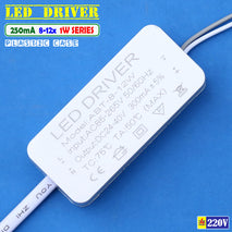 DRIVER AC Plastik 8-12 1W LED Seri OUT DC 24-40V 250mA Tembak Sorot
