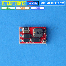 Mini Modul Rem 5W LED Strobe Kedip Stop Flash Strobo PCB FiberGlass 500mA DC 6-30V AKI 6V 12V 24V Brake Module Rem Motor Mobil