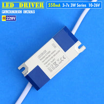 Driver Led 3-7x 3W Seri 550mA AC 220V Driver Lampu Led 9W 15W 21W HPL COB DC 10-26V Lampu Rel Rell Track Plafon Sorot Tembak Spot Light Down Light Duduk Meja Hias Gantung Tempel