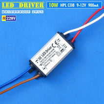 Driver Led HPL COB 10W 900mA WaterProof IP65 AC 220V Driver Led 10W DC 9-12V Lampu Sorot Duduk Meja Tembak Outdoor Taman Display Spot Light Down light Plafon Neon Box Panel