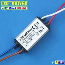 Driver Led 10W 900mA Waterproof AC 220V DC 8-12V Arus Konstan HPL COB 10W 9V 10V Lampu Sorot Tembak Taman SpotLight