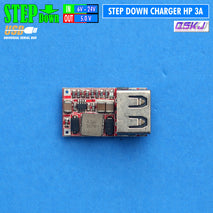 Step Down USB 5V 3A Modul Cas Charger Casan HP Mobil Motor 15W MP2315 Module StepDown DC Ke DC Converter Output Konstan 5 Volt Buck Driver Aki 12V 24V QSKJ