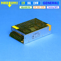 Power Supply 12V 10A PSU 12V 120W DC Adaptor CCTV Trafo Led Strip Neon Box Lampu Display Tempel Hard Strip Indoor Tidak WaterProof General