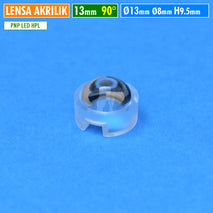 Lensa 13mm Mini 90 Derajat Akrilik Cembung Cekung Led HPL 1W 3W 5W PNP Tanpa Lem 90 Degree Mini Positif Meniskus PMMA Lens Tahan Panas