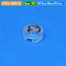 Lensa 13mm Mini 90 Derajat Akrilik Cembung Cekung Led HPL 1W 3W 5W PNP Tanpa Lem 90 Degree Mini Positif Meniskus PMMA Lens Tahan Panas