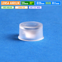 Lensa TIR 20mm X 45 Derajat Y 15 Derajat Beam Lebar Akrilik Lampu Led 3535 Cree XTE XPE XBD XPG SST20 X45 Y15 Degree Refleksi Internal Total TIR Wide Lens PMMA Tahan Panas