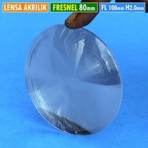 Lensa Fresnel Bulat 80mm Akrilik Tipis 2mm Ringan DIY Laser Mini Beam Super Fokus Jarak Jauh Custom Lampu Sorot Tembak Senter Led Zoom Super Throw PMMA Tahan Panas