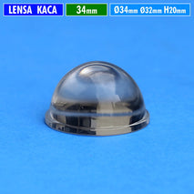 Lensa 34mm Kaca Cembung Datar H.20 Part Lampu Led Lensa 1.3 Inch MCP HPL Cree SST Osram Yinding Biled Projie 1.3