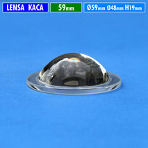 Lensa 59mm Kaca Cembung Datar H.19 Part Lensa Mini Beam Laser Led 2.3 Inch Yinding MCP Osram Biled Projie 2.3