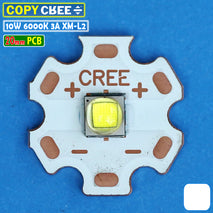 COPY CREE 10W 20mm 6000K Putih XM-L2 T6 XML2 White Mata LED Senter 3A