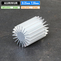 Pendingin Bulat 35mm Tebal 50mm Led 5W 10W Star Heatsink Aluminium Bintang Sirip DIY Pendingin Mata Lampu Led HPL COB Cooling Cooler