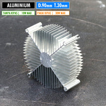 Pendingin Bulat 90mm Tebal 30mm Star Heatsink Aluminium Bintang Sirip DIY Pendingin Mata Lampu Led HPL COB Tembak Sorot Mini Laser Beam Cooler