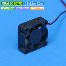 Kipas Biled Projie 3cm x 3cm Kipas DC Kotak 30mm x 30mm Kipas High Speed Brusless Ball Bearing DIY Pendingin Led Lampu Sorot Tembak Proji Projector DRL Tahan Hujan