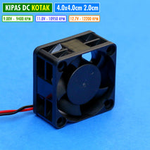 Kipas Biled Projie 4cm x 4cm Kipas DC Kotak 40mm x 40mm Kipas High Speed Brusless Ball Bearing DIY Pendingin Led Lampu Sorot Tembak Proji Projector DRL Tahan Hujan