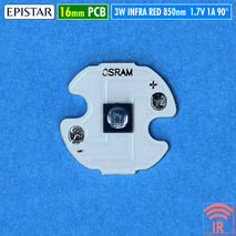 Led IR 3W 850nm 16mm InfraRed Infra Merah Kamera Malam CCTV Night Vision Surveillance Senter IR NVR Hunting Berburu Menembak 90 Derajat Epistar