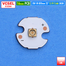 VCSEL 5W 850nm InfraRed 16mm Mata Lampu LED IR Laser 2V Senter IR NVR Kamera Malam CCTV Night Vision Surveillance NV Hunting Berburu Menembak