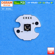 Led IR 5.8W 850nm Original Osram SFH4715AS 3.2V 16mm InfraRed Infra Merah Kamera Malam CCTV Night Vision NV Surveillance Senter IR NVR Hunting Berburu Menembak 80 Derajat