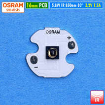 Led IR 5.8W 850nm Original Osram SFH4715AS 3.2V 16mm InfraRed Infra Merah Kamera Malam CCTV Night Vision NV Surveillance Senter IR NVR Hunting Berburu Menembak 80 Derajat