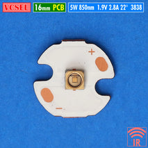 VCSEL 5W 850nm InfraRed 16mm Mata Lampu LED IR Laser 2V Senter IR NVR Kamera Malam CCTV Night Vision Surveillance NV Hunting Berburu Menembak