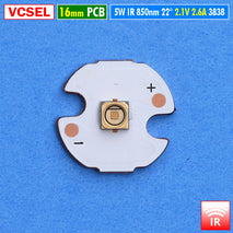 VCSEL 5W 850nm InfraRed 16mm Mata Lampu LED IR Laser 2V Senter IR NVR Kamera Malam CCTV Night Vision Surveillance NV Hunting Berburu Menembak