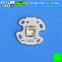 Led Cree Hijau 8W Copy Cree XML2 T6 Hijau 520nm Part Mata Lampu Led APiLL Dekorasi Ambient Jembatan Kolam Taman Sorot Par Panggung Tanda Jalan