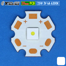 Yinding 25W 20mm 6300K Putih LED Senter Super Throw Jarak Jauh Bulat