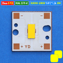MCP B Led 3570 30W 6C Dual Kuning Kuning Lemon 9V 20mm Projie BiLED Luminos RTD AES Foxx UPS Luximos Moto Hi Low 6 Core Lampu Kabut Hujan Fog Lamp