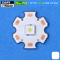 Led Yinding 10W Putih 6500K 7000K 20mm Chip Bulat Copy Mata Lampu Senter Led Throw Taff Swat Police Senter Kepala Dony Luby Surya Kawachi Aoki Cahaya Visero Probest