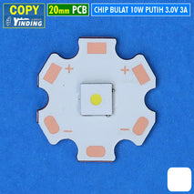 Copy Yinding Led 10W 20mm 6500K 7000K Putih Mata Lampu Led Chip Bulat Super Throw Senter Led Taff Swat Police Kepala Cahaya Visero Probest Dony Luby Surya Kawachi Aoki