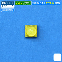 Chip Cree XBD Putih 6500K 3W Original Chip XB-D SMD 2525 Part Mata Led Lampu Tembak Sorot DRL Senja Kota Head Fog Lamp Senter Led Mini Kepala Saku