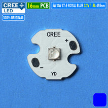 Cree XTE Biru Royal Blue 455nm Original Chip Led XT-E 5W 8W Max Mata Lampu Akuarium Strobe Phyto Lamp Aquascape Hidroponik Dekorasi Ambient Panggung