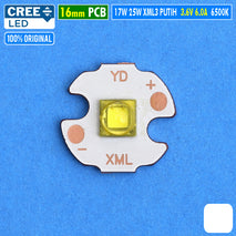 Cree XML3 Original Chip 17W Putih 6500K 16mm 25W Max Mata Led Senter TaffLed Swat Police Fenix Nitecore Acebeam Olight Maglite Senter Ultrafire Uniquefire SureFire